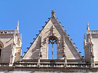 Lyon, Cathedrale Saint Jean, facade, sommet